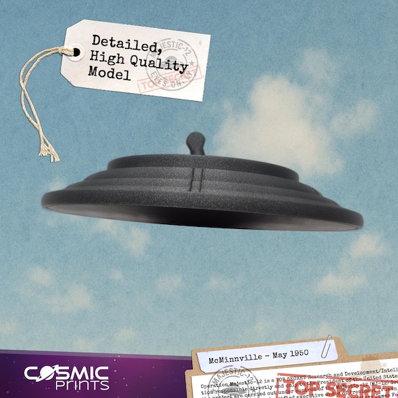Mcminnville UFO Model: 1950s Sci-fi Collectible, 3D Printed UAP - Etsy