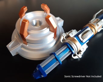 Full Size Sonic Device Stand - Compatible With 12th C/O Sonic - Retro/Sci Fi/Geek Gift - 3D Printed