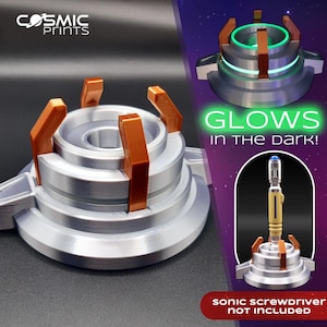Supporto per cacciavite sonico – Adatto al cacciavite sonico Nawya 9th Doctor Who / Supporto stampato in 3D per esposizione / Regalo geek che si illumina al buio