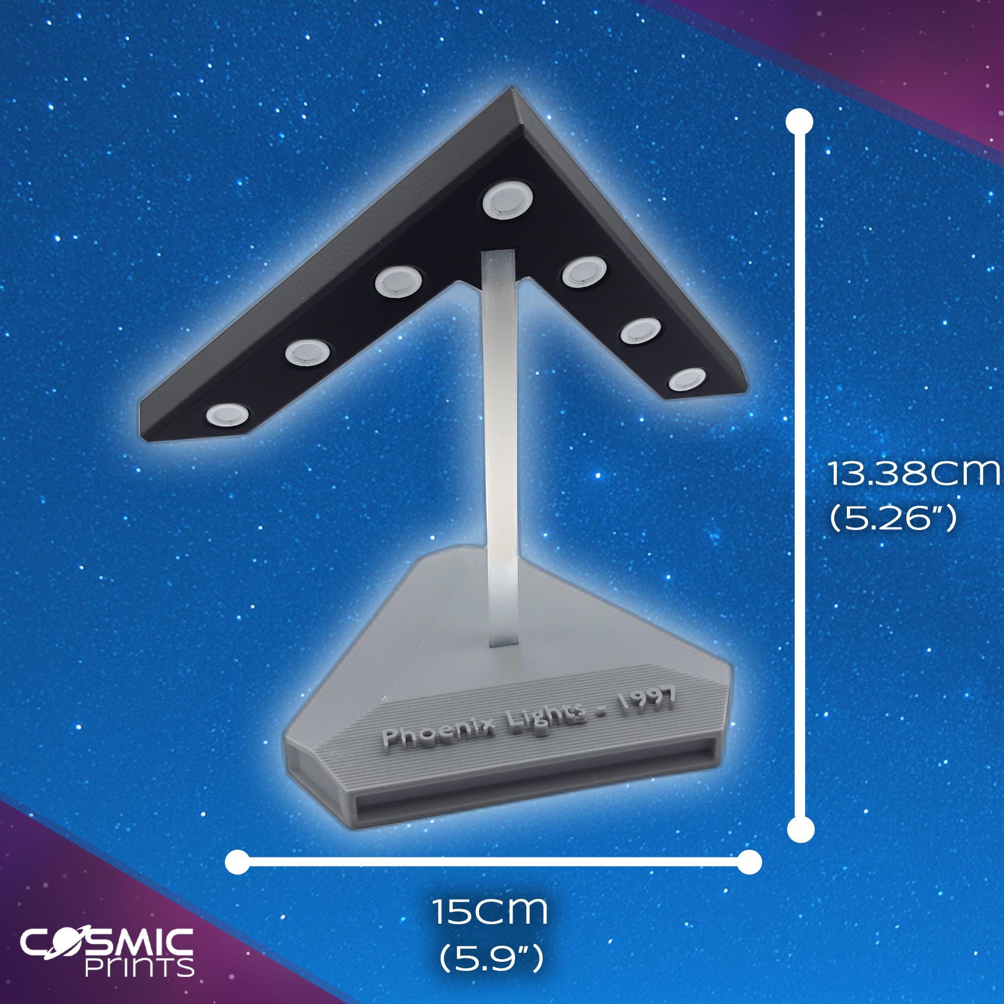 Phoenix Lights UFO Model – 1997 UAP Model Display | 3D Printed Sci