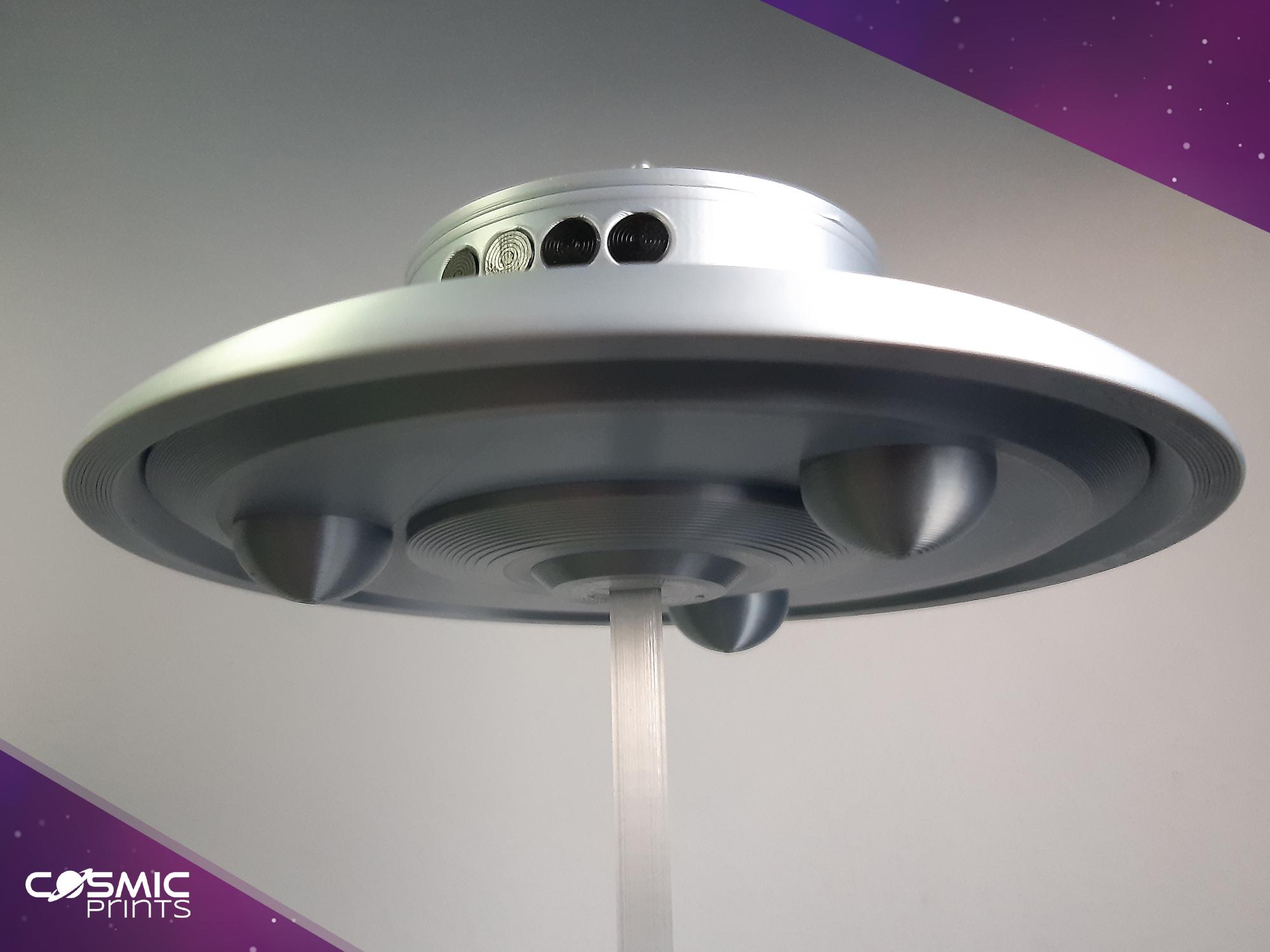 3D Printed UFO Model: Venusian Spacecraft, Retro Sci-fi Geek Gift