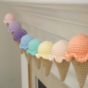 Eiscreme-Girlande - Eistüte - Sommergirlande - Geburtstagsgirlande
