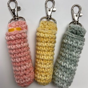 Lip balm holder - lip balm carrier - lip balm cozy - crochet lip balm - chapsticks holder