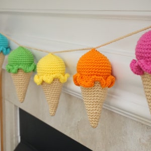 Ice cream garland- ice cream cone - summer garland - birthday garland