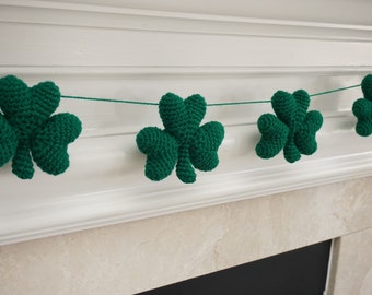 Ghirlanda di trifogli all'uncinetto - Decorazione per il giorno di San Patrizio
