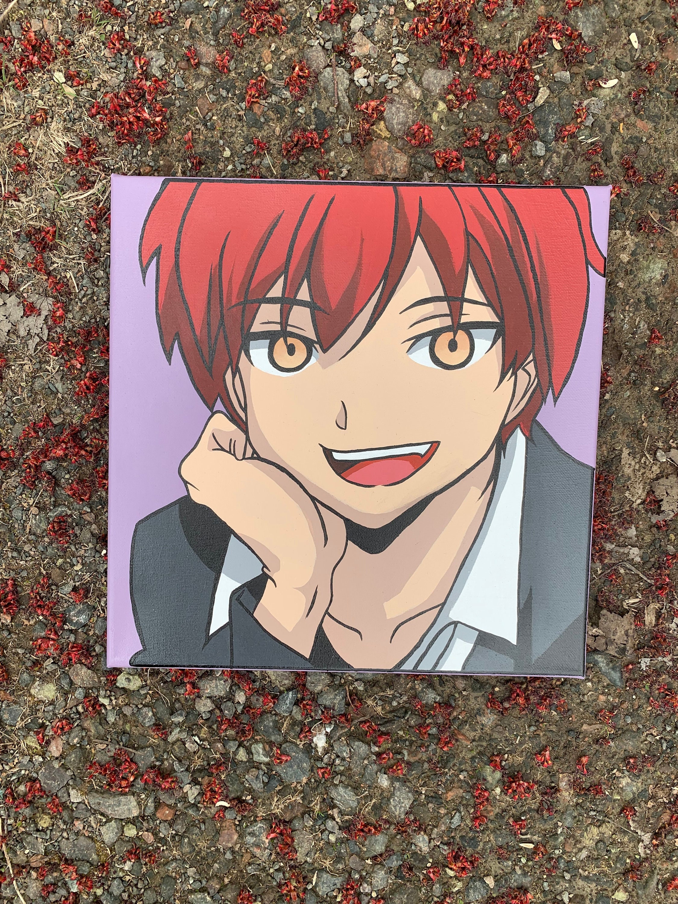 Red haired anime character illustration, Karma Akabane
