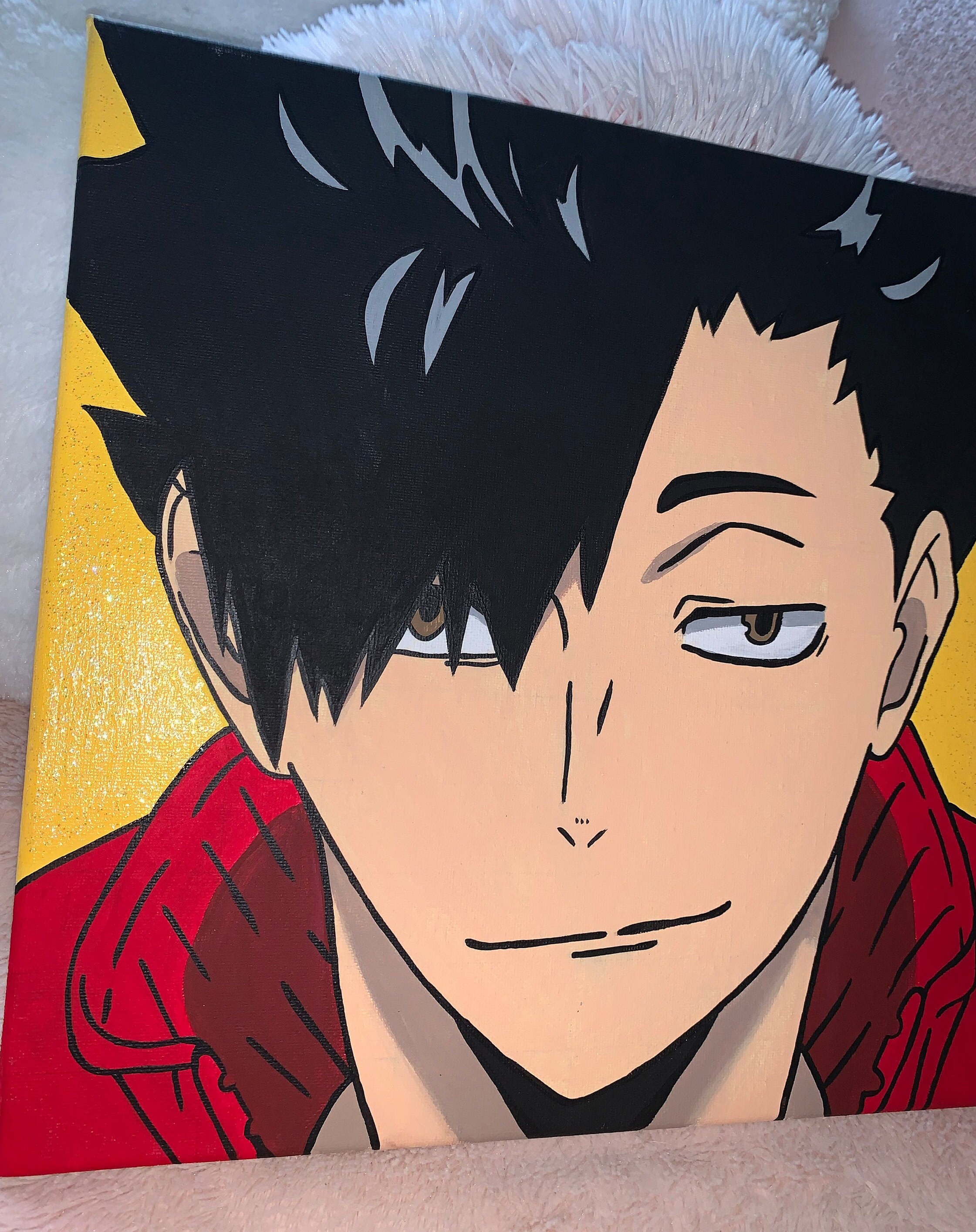 Haikyu Kurro Handmade Painting Anime Anime Painting Etsy