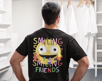 Smiling Friends unisex t-shirt | Pim, Charlie, Alan & Gleb Merch | Gift for Adult Swim Fan | Ironic Meme Tv Show
