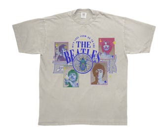 Vintage 90's the Beatles Hey Jude All Over Print Single Stitch T