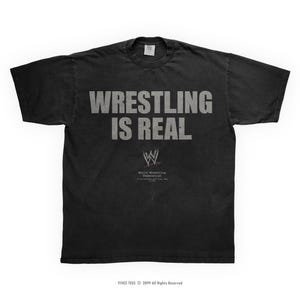 Wrestling Is Real T-Shirt | Travis Scott, John & Rock Pro Wrestling Grafik-T-Shirt | Hip Hop Konzert Trendy Rapper Shirt für Streetwear Geschenke