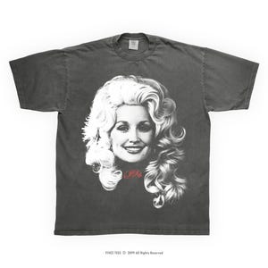 Dollywood T-Shirt | Komfort Farben Dolly Parton Retro Tee / 80er Jahre Country Music Shirt. Autogramm Geschenk
