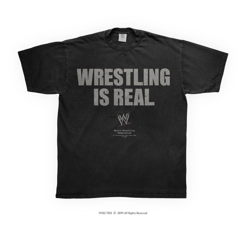 Wrestling Is Real T-Shirt | Travis Scott, John & Rock Pro Wrestling Graphic Tee | Hip Hop Concert Trendy Rapper Shirt For Streetwear Gifts Trendy Fashion