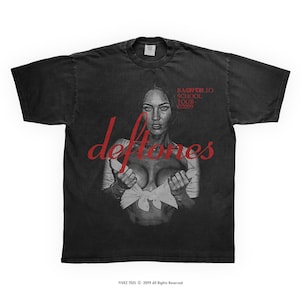 Deftones Band Merch in black color t-shirt is a crew neck style and made with lightweight cotton material.