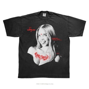 Camiseta de Sydney Sweeney / Ajuste de concierto de Ken Carson, merchandising del álbum Opium Aesthetic Teen X / Comfort Colors 1717