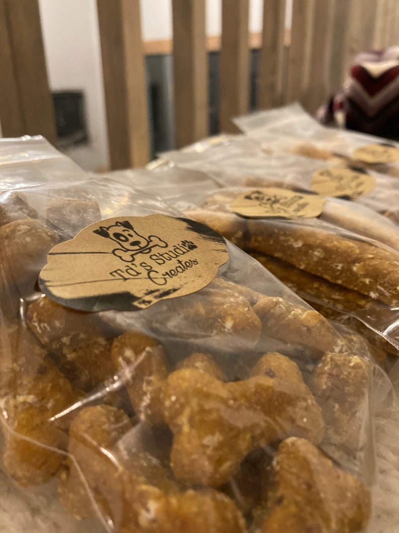 Gourmet Dog Treats Peanut Butter Banana Dog Treats Bag Home Etsy