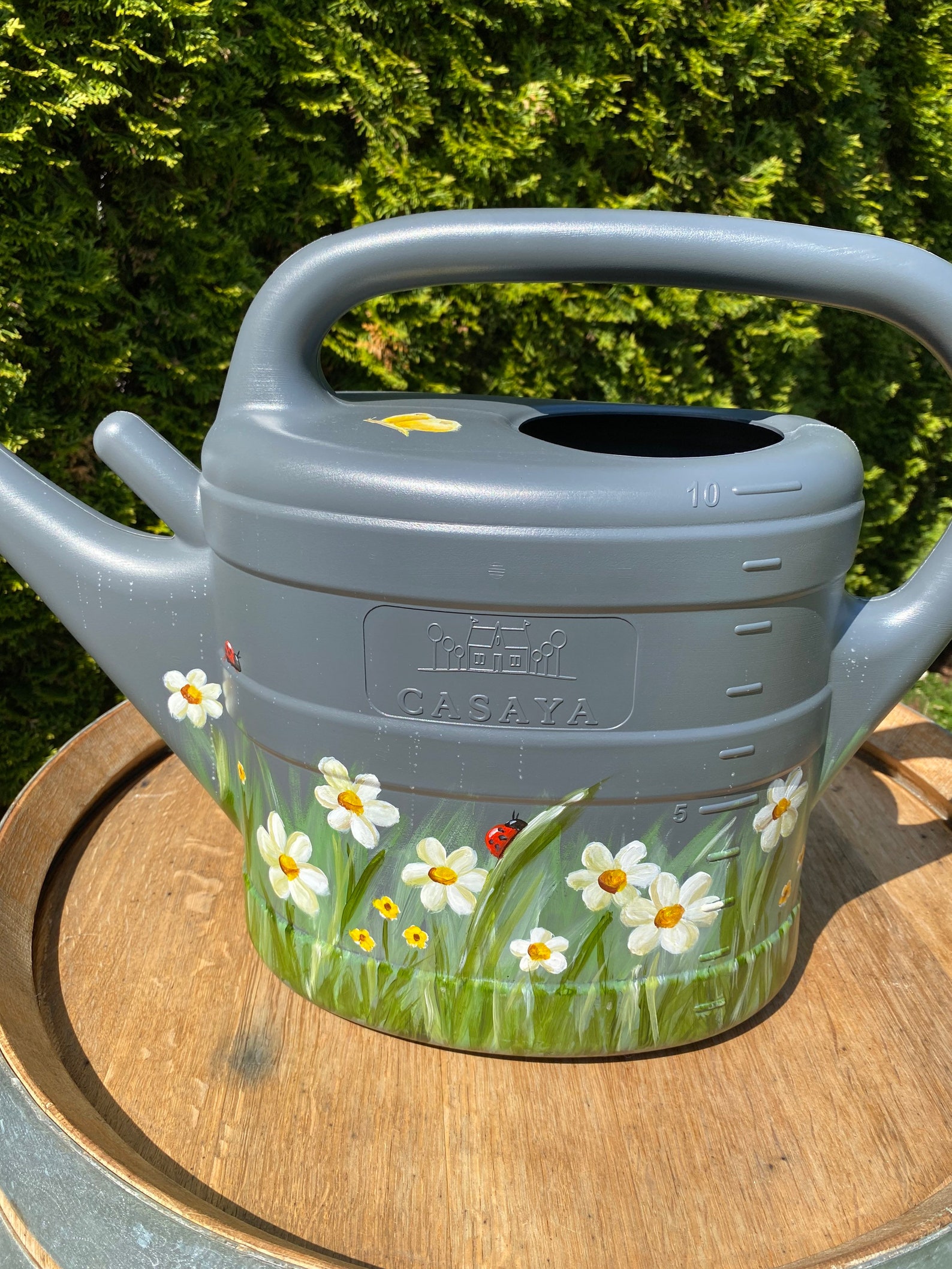 Handbemalte Gießkanne 10 Liter Etsy