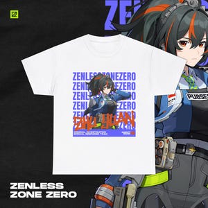 Zhu Yuan Themed Streetwear Shirt, Zenless Zone Zero, ZZZ, Otaku, Unisex tee, Anime, Apparel, Gamer Merch, Cotton Tee, Great for Gifts