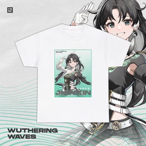 Jianxin Wuthering Waves Shirt Gacha Game Merch Fan Shirt Unisex Cotton