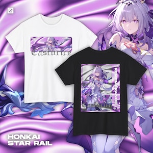 Castorice Themed Streetwear Shirt, Honkai Star Rail, HSR, Otaku, Unisex T-Shirt, Anime, Kleidung, Gamer Merch, Baumwoll-T-Shirt, ideal für Geschenke