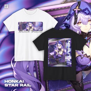 Black Swan Themed Streetwear Shirt, Honkai Star Rail, HSR, Otaku, Unisex tee, Anime, Apparel, Gamer Merch, Cotton Tee, Great for Gifts