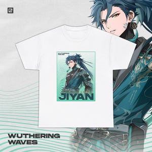 Jiyan Wuthering Waves Shirt Gacha Game Merch Fan Shirt Unisex Cotton