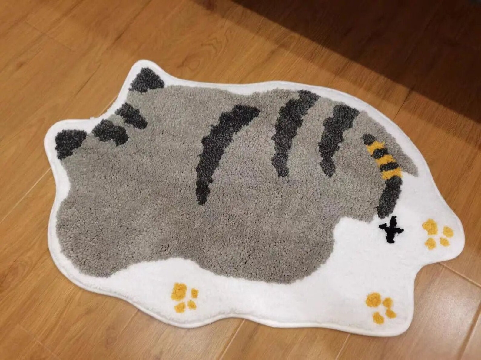 Süßer grauer Katzenteppich Wohnzimmer Teppich | Etsy