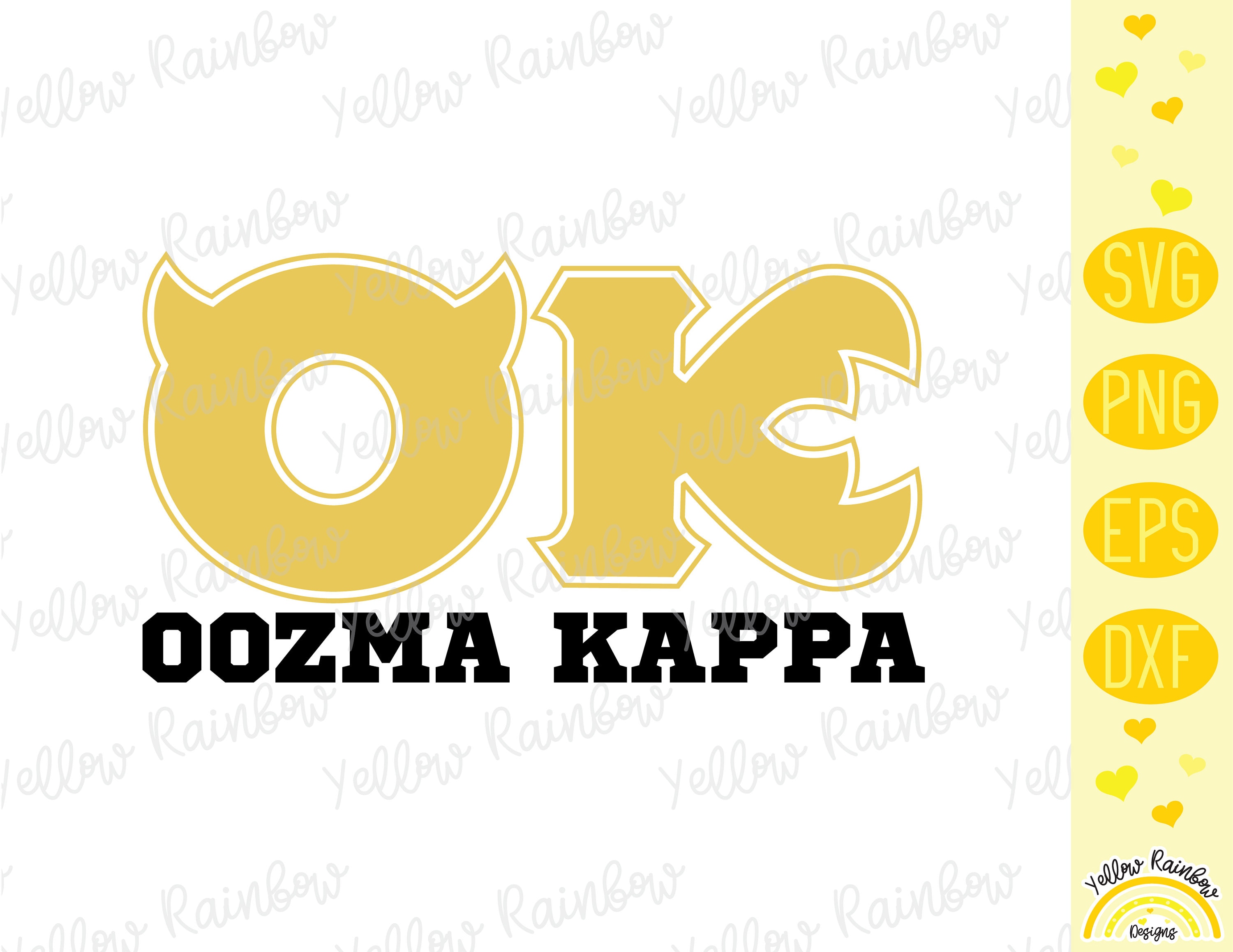 Oozma Kappa Logo Cutting Files in Svg Eps Dxf and Png Etsy