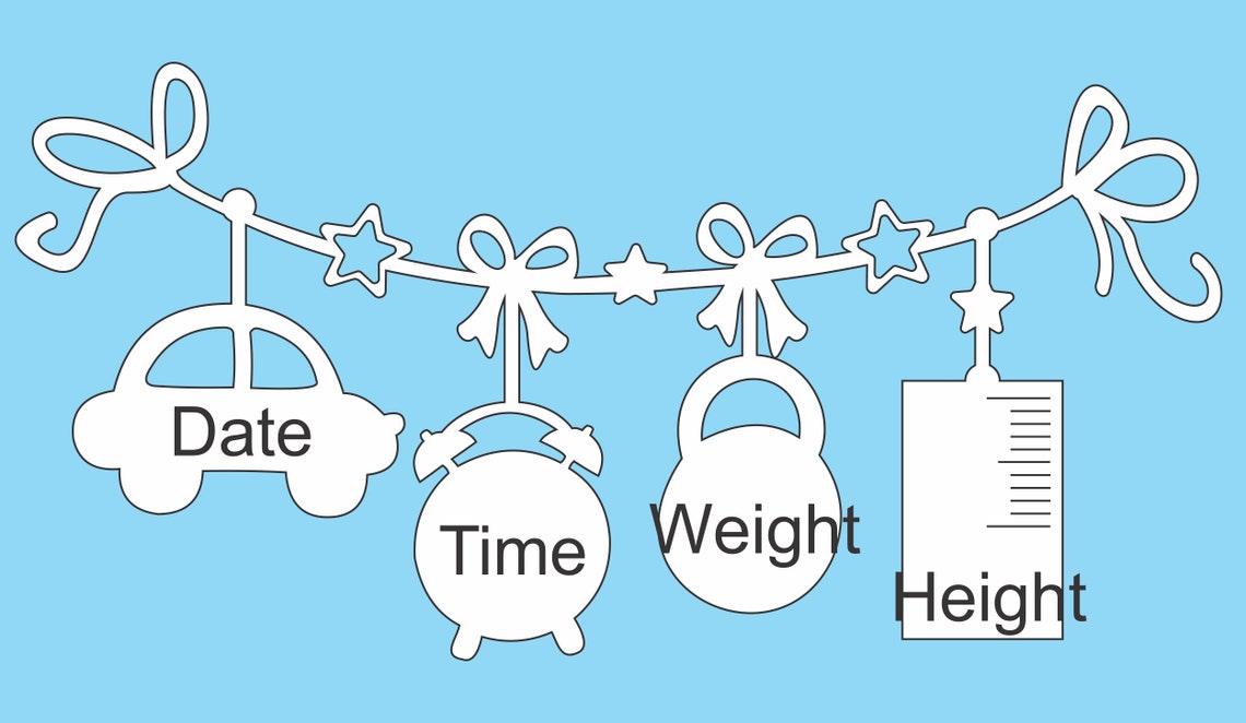 Baby Stat Announcement Template SVG for Boy Birth Announcement Svg ...