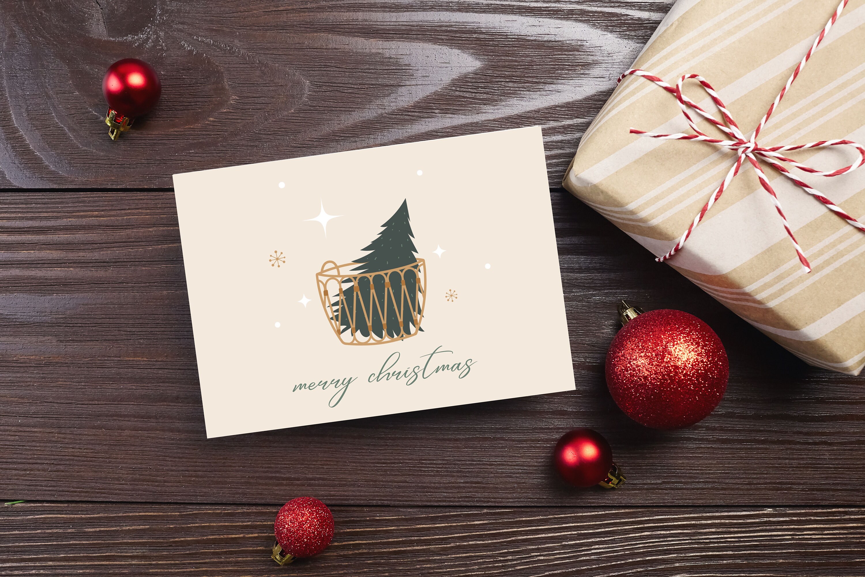 Printable Christmas Card 5x7 Landscape Digital Download 5x7 - Etsy