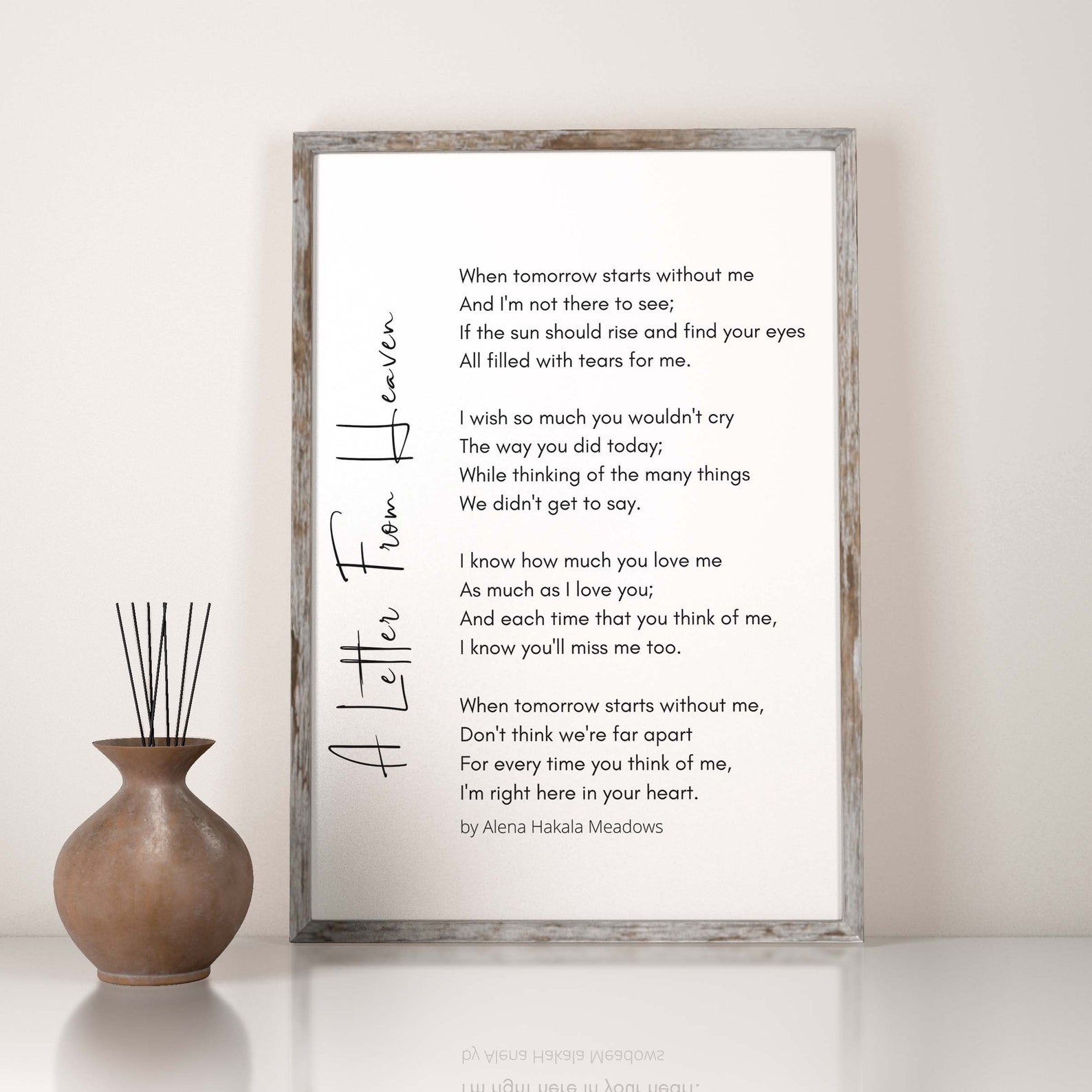 When Tomorrow Starts Without Me Printable Poem Digital - Etsy Canada