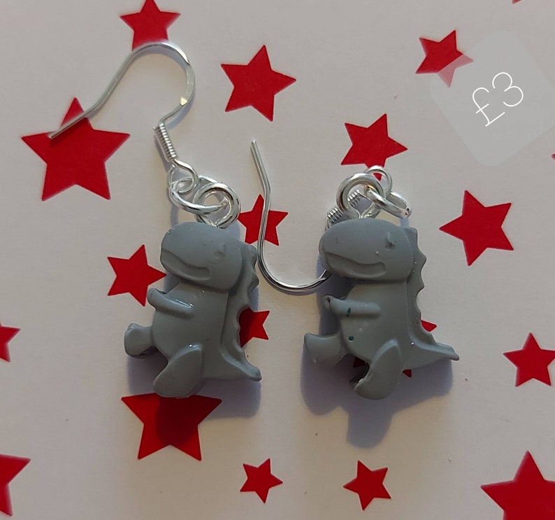 Cute little T-rex earrings for any dino occasion
