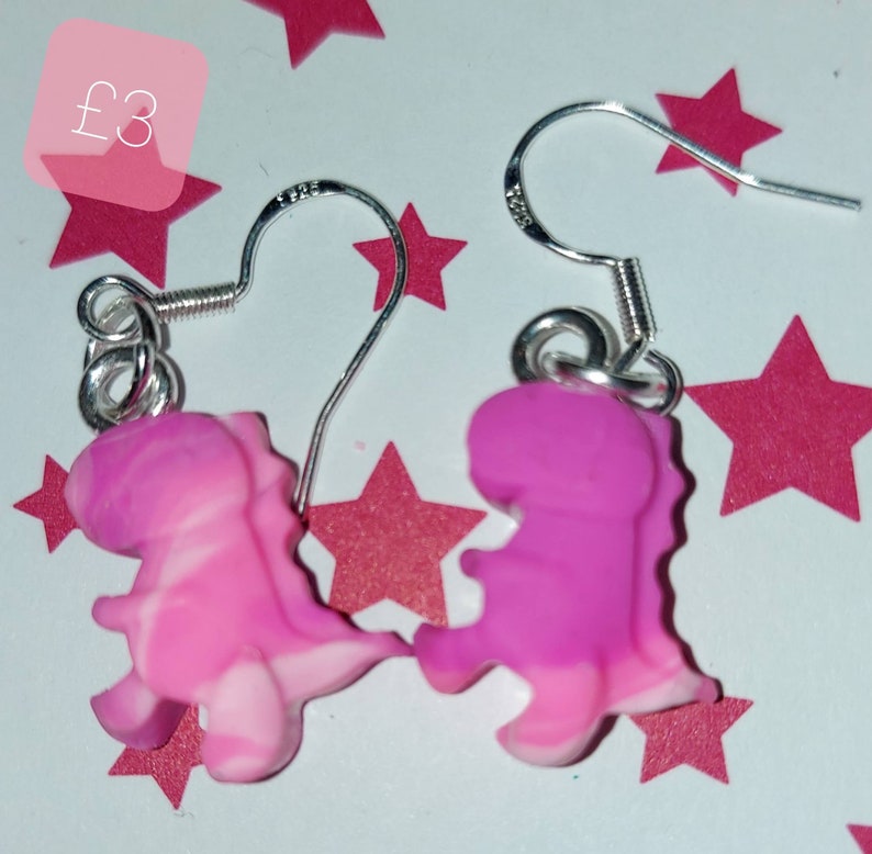 Cute little T-rex earrings for any dino occasion