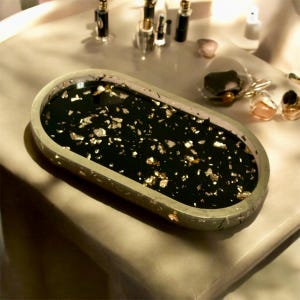 Tray, Black Tray, Tray for Coffee Table, Tray Table, Table Decor, Trinket Tray, Jeweley Tray, Vanity Tray, Jewelry Dish, Trinket Dish