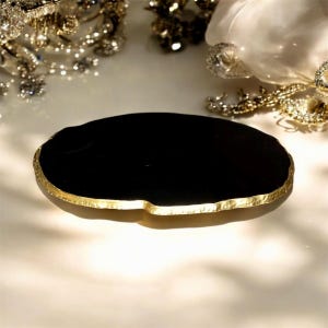 Black Resin Tray, Table Tray, Tray for Coffee Table, Tray Decor, Perfume Tray, Vanity Tray, Make Up Tray, Serving Tray, Birthday Gift