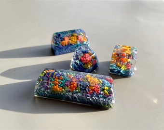 Underwater World Coral Oases Natural Landscape Resin Artisan Keycap SA Height Key Cap for Mechanical Keyboard