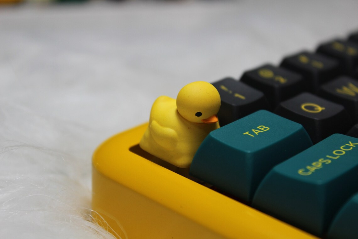 Duckey Rubber Duck Artisan Keycap Key Cap for Mechanical Etsy