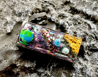 Astronaut Interstellar Solar System Universe Resin Artisan Keycap SA Profile MX Key Cap for Mechanical Keyboard