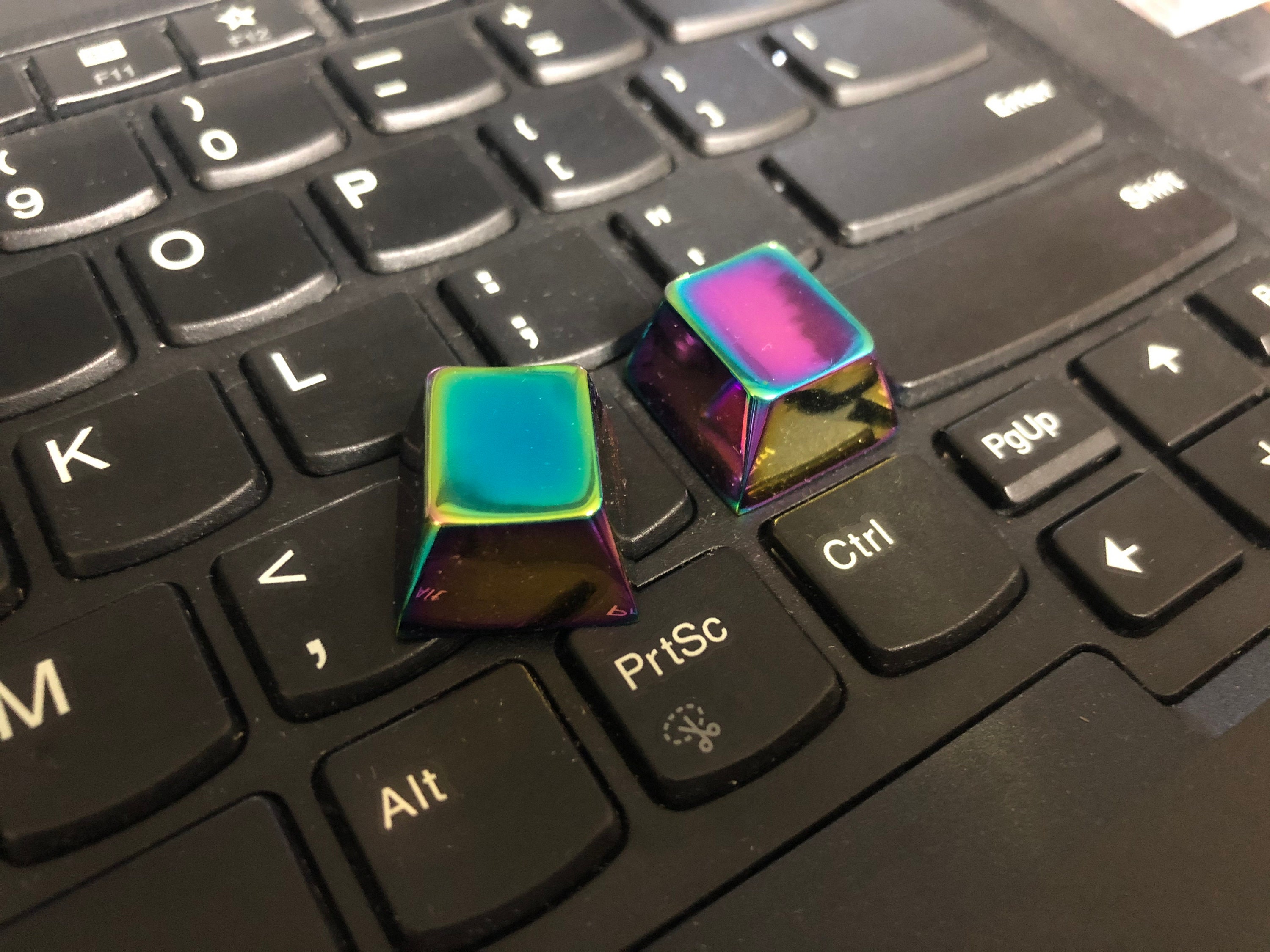 Rainbow Zinc Alloy Metal Keycap Mirror Surface Artisan Keycap Etsy