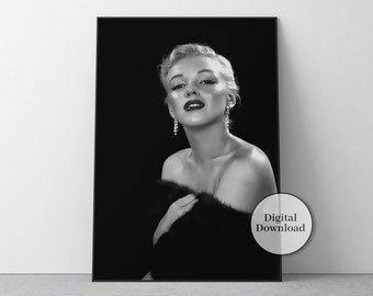 Póster de Marilyn Monroe, arte mural de películas vintage, lámina de Marilyn Monroe, póster feminista, glamour de Hollywood, póster de películas clásicas, decoración de dormitorio