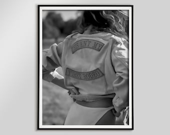 Schwarz und weiß Rodeo Cowgirl Druck, Western Wohnkultur (Digitaler Download)