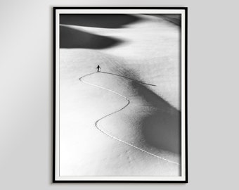 Vintage Ski Spur Fotodruck schwarz und weiß digitaler Download, Skihütte Dekor, Ski Haus Wandkunst, Vintage Ski Kunst, Skilaufen Wanddekoration