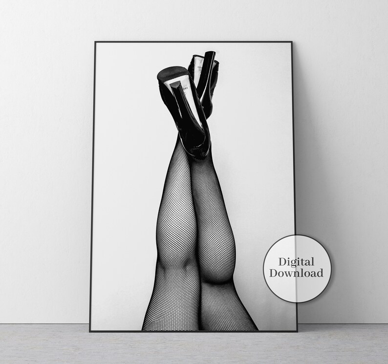 high heels print, black and white, fashion photography, feminist poster, beauty room decor, teen girl wall art, printable, digital download, high heels poster, girls bedroom print, fashion poster, feminist poster, fashion wall art