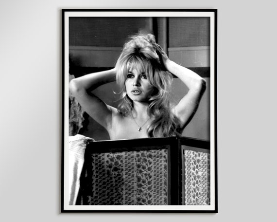 Brigitte Bardot Print, Black and White, Vintage Wall Art, Fashion Photography, Old Hollywood Decor, Teen Girl Bedroom Print, Glam Wall Art