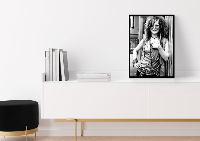 janis joplin print, black and white, janis joplin poster, printable wall art, vintage music poster, home decor, music studio decor, janis joplin photo, digital download, vintage print, music wall art, janis joplin, vintage decor