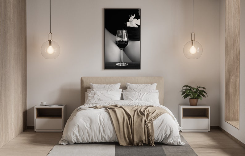 Vintage Wine Poster, Black and White, Fine Art Print, Wine Wall Art, Digital Download, Cocktail Wall Art, Bar Cart Print, Digital Download