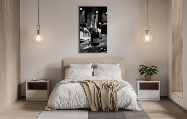 champagne poster,  bar poster, black and white, bar cart print, alcohol wall art, digital download, home bar decor, champagne wall art, champagne print, alcohol prints, vintage bar poster, bar wall art, cocktail wall art