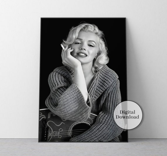 Marilyn Monroe Poster Marilyn Monroe Prints Black and White 