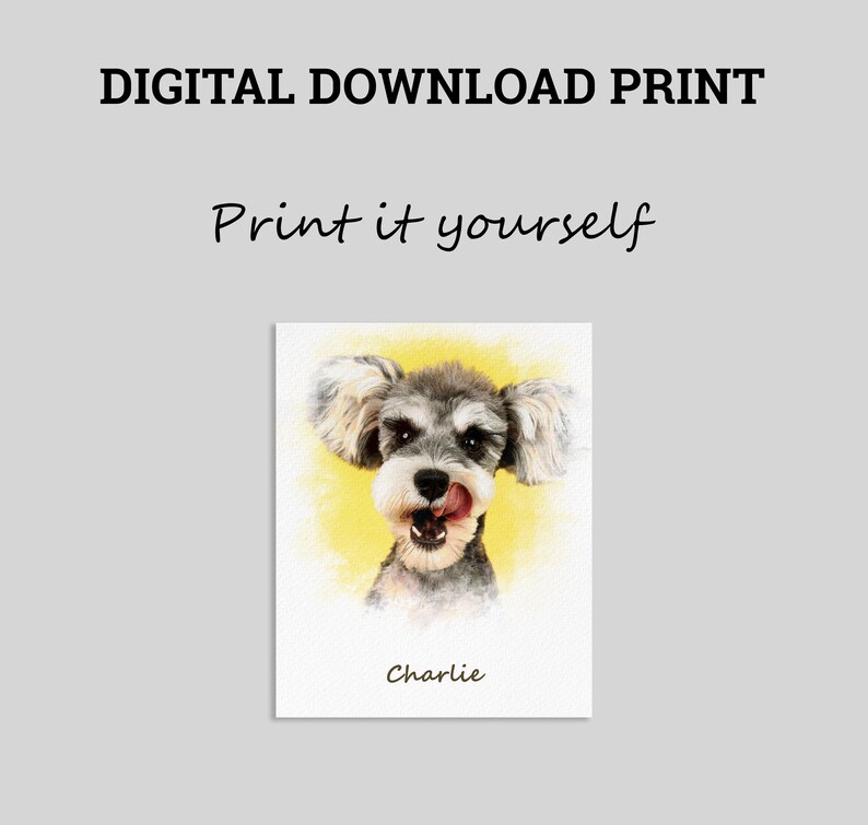 a picture of a dog with the words print it yourself