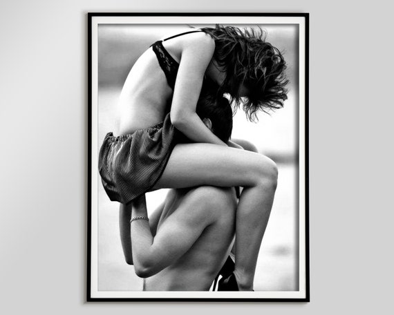 erotic print, couple print, erotic wall art, black and white, vintage photo, sensual bedroom art, sexy posters, romantic wall art, romantic