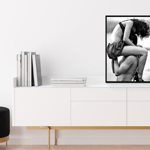 erotic print, couple print, erotic wall art, black and white, vintage photo, sensual bedroom art, sexy posters, romantic wall art, romantic decor, naughty gift for him, naughty gift for her, erotic art, romantic art print